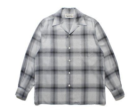 WACKO MARIA (ワコマリア) OMBRE CHECK OPEN COLLAR SHIRT L/S ( TYPE 