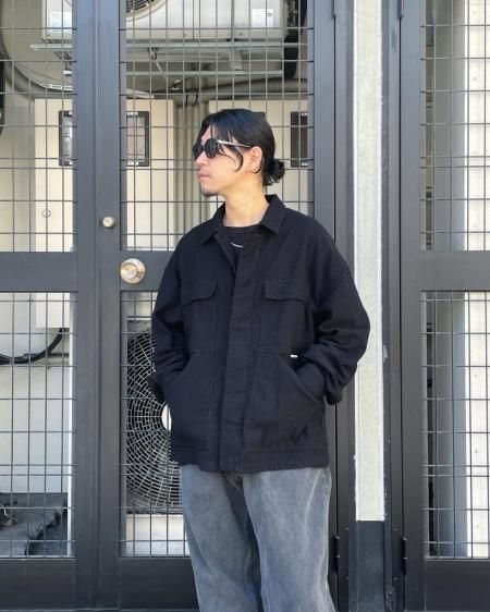 COOTIE (クーティー) Silk Nep Work Jacket (ワークジャケット) Black