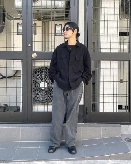 COOTIE (クーティー) Silk Nep Work Jacket (ワークジャケット) Black