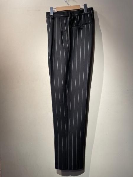 WACKO MARIA (ワコマリア) DOUBLE PLEATED TROUSERS (ダブルプリーツトラウザー) BLACK