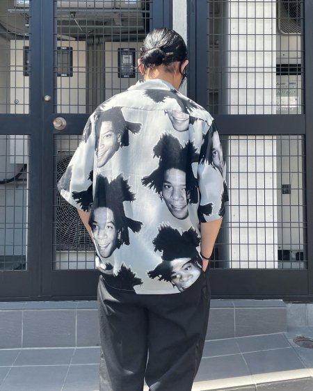 WACKO MARIA (ワコマリア) JEAN-MICHEL BASQUIAT / S/S HAWAIIAN SHIRT ( TYPE-1 ) (半袖 ハワイアンシャツ) GRAY