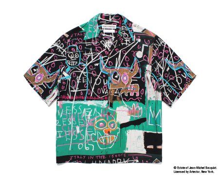 WACKO MARIA (ワコマリア) JEAN-MICHEL BASQUIAT / S/S HAWAIIAN SHIRT ( TYPE-5 ) (半袖 ハワイアンシャツ) ONE