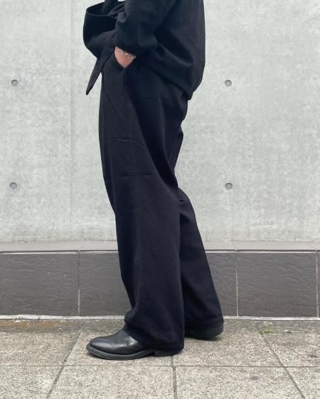 COOTIE (クーティー) Silk Nep 2 Tuck Easy Trousers(シルクネップ２タックイージートラウザー) Black