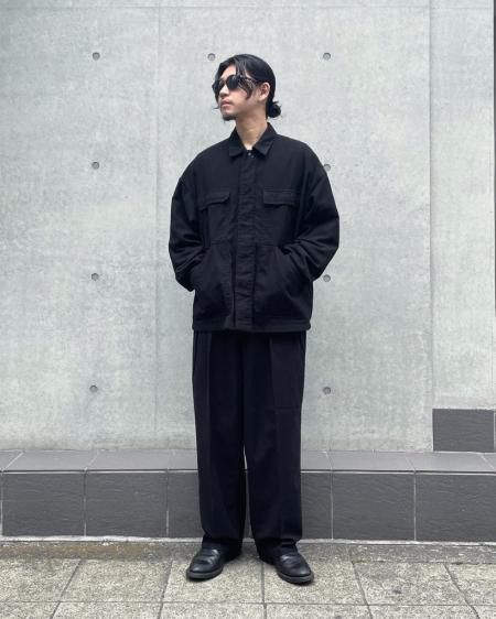 COOTIE (クーティー) Silk Nep 2 Tuck Easy Trousers(シルクネップ２タックイージートラウザー) Black