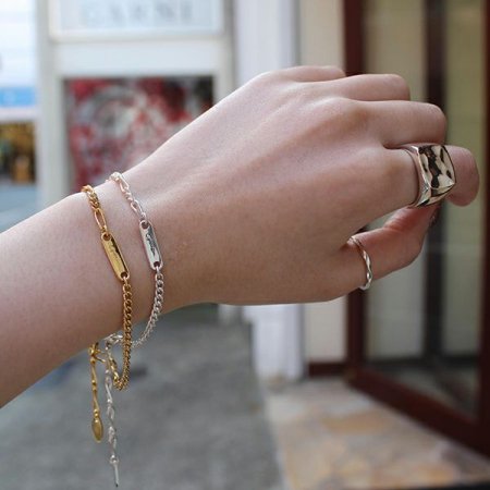 GARNI(ガルニ) Mix Chain Bracelet No.1 (ミックスチェーンブレスレット) GOLD