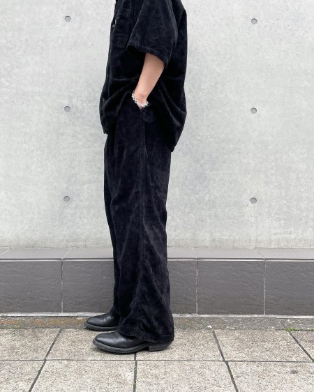 COOTIE (クーティー) Garment Dyed L/C Velvet 2 Tuck Easy Pants