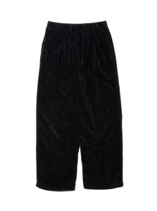 COOTIE (クーティー) Garment Dyed L/C Velvet 2 Tuck Easy Pants (ガーメントダイ２タックイージートラウザー) Black