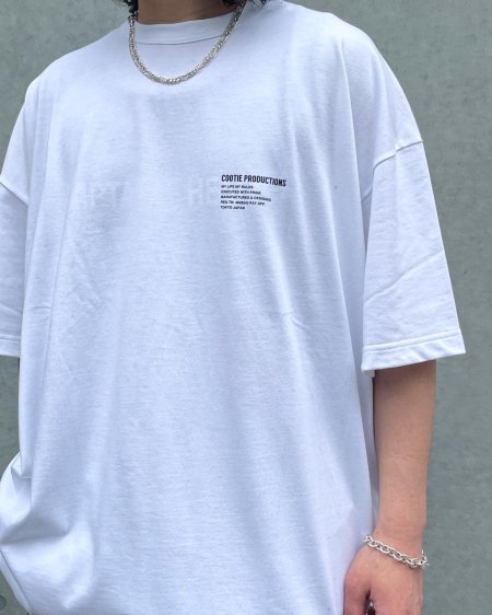 COOTIE (クーティー) C/R Smooth Jersey S/S Tee (プリント半袖TEE) White