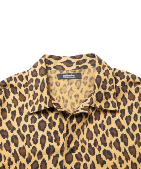 ROTTWEILER (ロットワイラー) R9 LEOPARD SHIRT (レオパード柄オープンカラーシャツ) LEOPARD