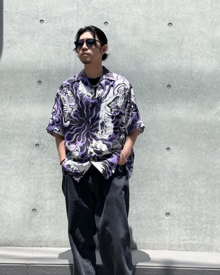 WACKO MARIA (ワコマリア) TIM LEHI / S/S HAWAIIAN SHIRT ( TYPE-1 ) (半袖ハワイアンシャツ)  PURPLE