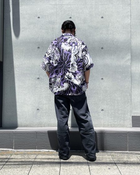 WACKO MARIA (ワコマリア) TIM LEHI / S/S HAWAIIAN SHIRT ( TYPE-1 ) (半袖ハワイアンシャツ)  PURPLE