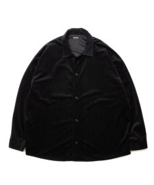 ROTTWEILER (ロットワイラー) R9 VELOR SHIRT (ベロアオープンカラーシャツ) BLACK