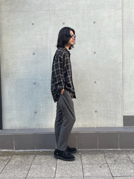 ROTTWEILER (ロットワイラー) R9 CHECK SHIRT (チェックオープンカラーシャツ) BLACK