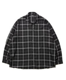 ROTTWEILER (ロットワイラー) R9 CHECK SHIRT (チェックオープンカラーシャツ) BLACK