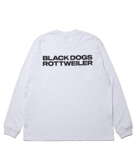 ROTTWEILER (ロットワイラー) 2 LINE L/S TEE (プリント長袖T) WHITE