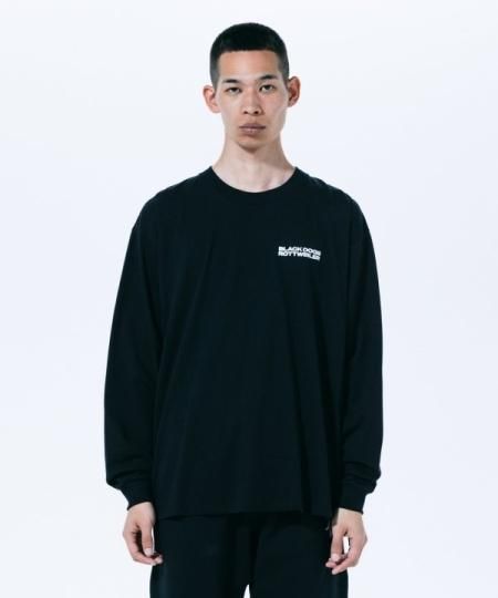 ROTTWEILER (ロットワイラー) 2 LINE L/S TEE (プリント長袖T) BLACK