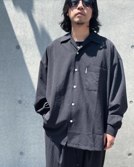 COOTIE (クーティー) T/W Sucker Open Collar L/S Shirt (T/Wサッカー