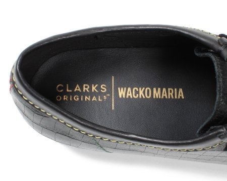 クラークス ×ワコマリア WACKO MARIA  CROCODILE WALLABEE レースアップレザースニーカー メンズ 29cm