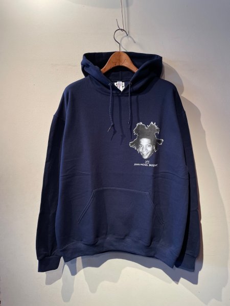 WACKO MARIA (ワコマリア) JEAN-MICHEL BASQUIAT / PULLOVER HOODED SWEAT SHIRT  (プルオーバーパーカー) NAVY