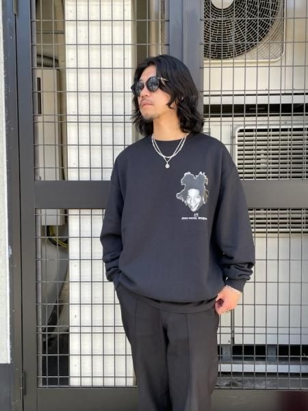 WACKO MARIA (ワコマリア) JEAN-MICHEL BASQUIAT / CREW NECK SWEAT SHIRT  (クルーネックスウェット) BLACK