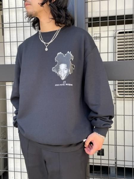 WACKO MARIA (ワコマリア) JEAN-MICHEL BASQUIAT / CREW NECK SWEAT SHIRT  (クルーネックスウェット) BLACK