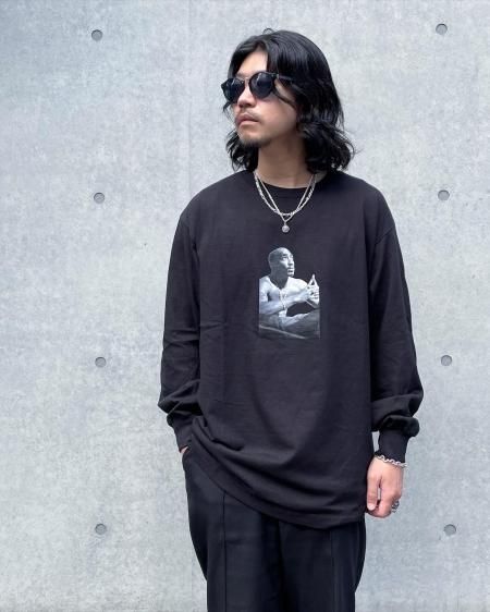 WACKO MARIA (ワコマリア) TUPAC / CREW NECK LONG SLEEVE T-SHIRT (ロングスリーブTEE) BLACK