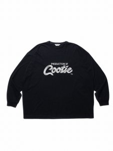 COOTIE (クーティー) Embroidery Oversized L/S Tee (PRODUCTION OF COOTIE)(長袖TEE) Black