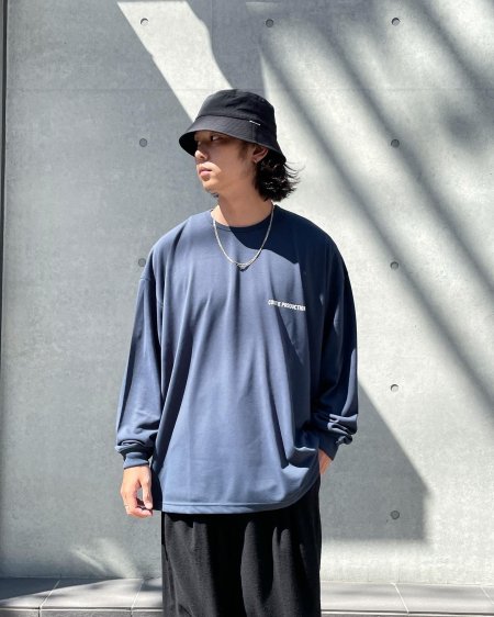 COOTIE (クーティー) Dry Tech Jersey Oversized L/S Tee (ドライテックジャージーオーバーサイズ長袖TEE)  Navy