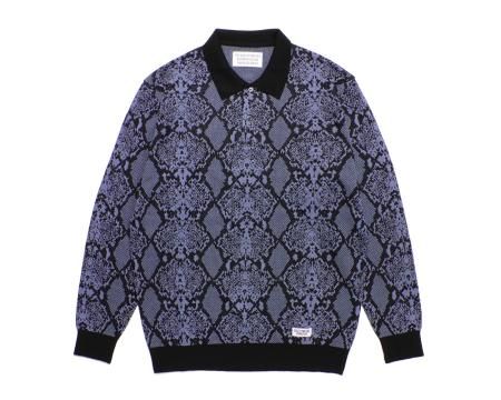 WACKO MARIA (ワコマリア) PYTHON KNIT POLO SHIRT (パイソン柄ニット ...