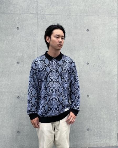 WACKO MARIA (ワコマリア) PYTHON KNIT POLO SHIRT (パイソン柄ニット 