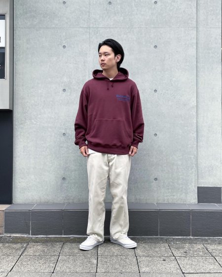 WACKO MARIA (ワコマリア) BLUE NOTE / MIDDLE WEIGHT PULLOVER HOODED SWEAT SHIRT (  TYPE-3 ) BURGUNDY
