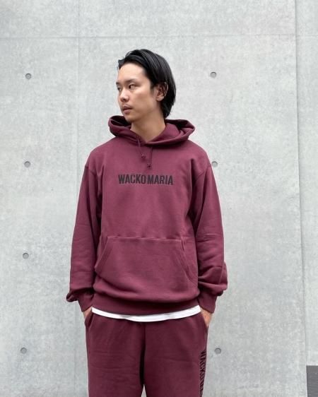 WACKO MARIA (ワコマリア) MIDDLE WEIGHT PULLOVER HOODED SWEAT SHIRT  (ミドルウェイトプルオーバーパーカー) BURGUNDY