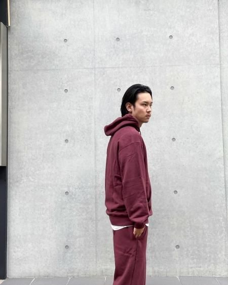 WACKO MARIA (ワコマリア) MIDDLE WEIGHT PULLOVER HOODED SWEAT SHIRT  (ミドルウェイトプルオーバーパーカー) BURGUNDY