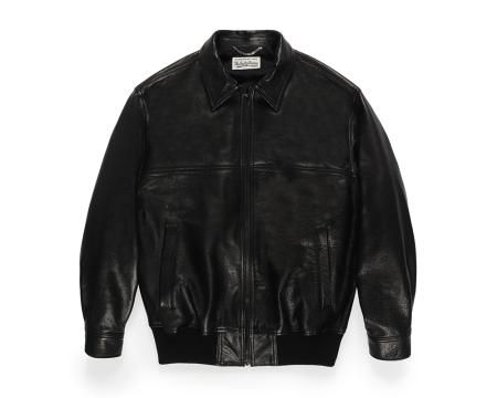 WACKO MARIA (ワコマリア) LEATHER JACKET (リブ付きレザージャケット ...