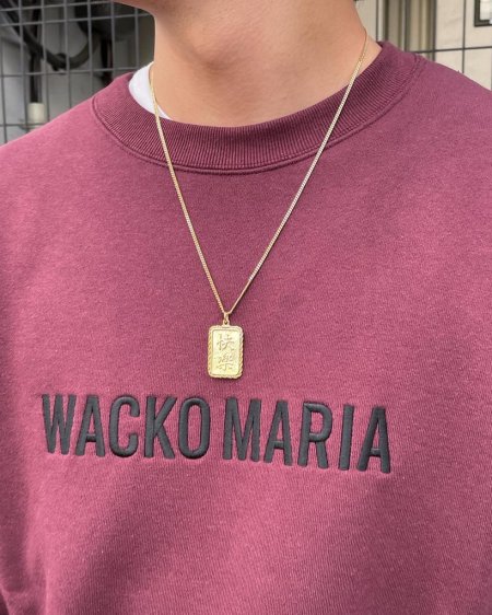 WACKO MARIA (ワコマリア) PLATE NECKLACE ( TYPE-2 ) (快楽 プレートネックレス) GOLD