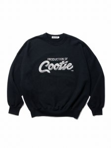 COOTIE (クーティー) Embroidery Sweat Crew (PRODUCTION OF COOTIE) (スウェットクルー) Black