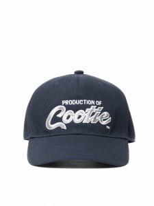 COOTIE (クーティー) Embroidery T/C Gabardine 6 Panel Cap (PRODUCTION OF COOTIE) (6パネルキャップ) Navy