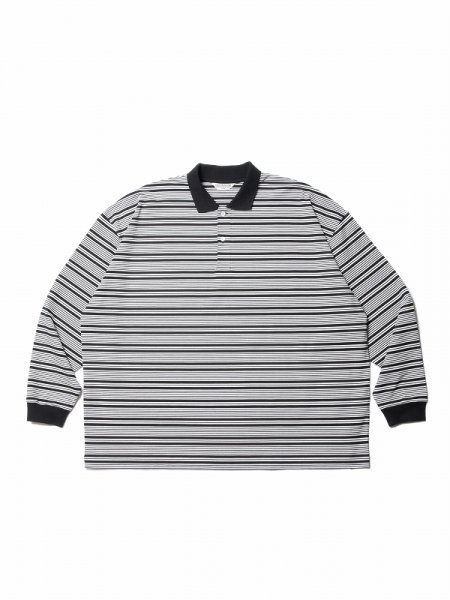 COOTIE (クーティー) Supima Border Oversized L/S Polo (スーピマ 