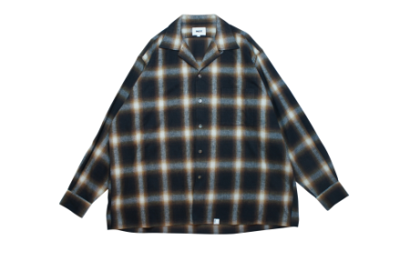 WAX (ワックス) Shaggy ombre check shirts (オンブレチェックシャツ) BROWN