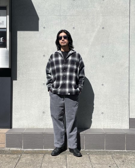 WAX (ワックス) Shaggy ombre check shirts (オンブレチェックシャツ