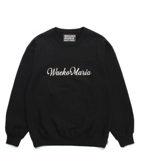 約66cm身幅WACKO MARIA CREW NECK SWEAT SHIRT XL 黒 - その他