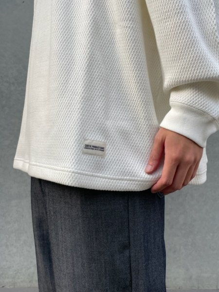 COOTIE (クーティー) Heavy Oz Honeycomb L/S Tee (ヘビーオンスハニカムロングスリーブTee) Off White