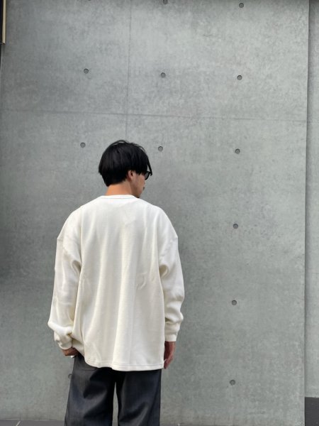 COOTIE (クーティー) Heavy Oz Honeycomb L/S Tee (ヘビーオンスハニカムロングスリーブTee) Off White