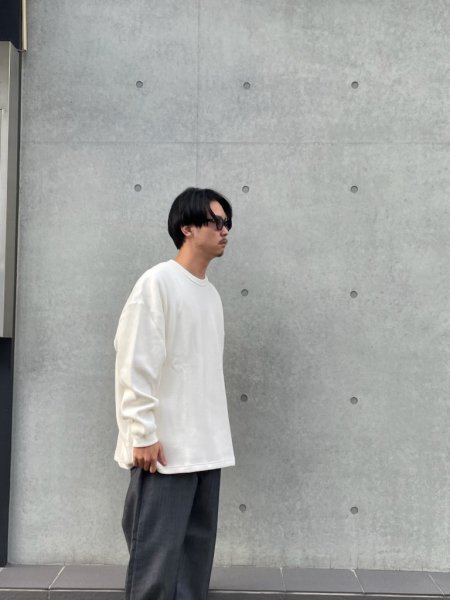 COOTIE (クーティー) Heavy Oz Honeycomb L/S Tee (ヘビーオンスハニカムロングスリーブTee) Off White