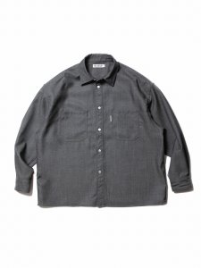 COOTIE (クーティー) Wool Work L/S Shirt  (ウールワーク長袖シャツ) Black
