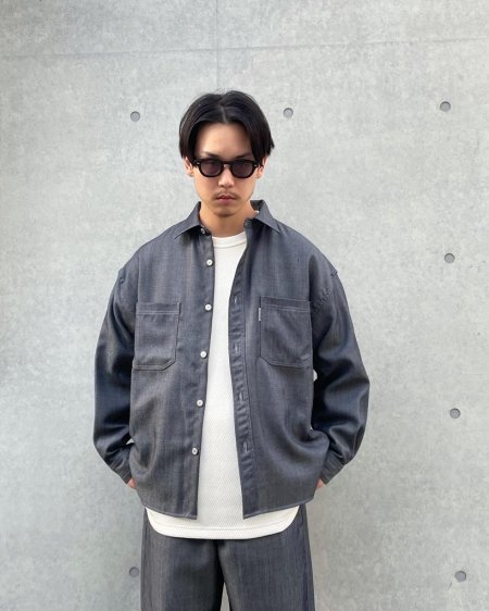 COOTIE (クーティー) Wool Work L/S Shirt (ウールワーク長袖シャツ