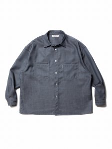 【残り1点】COOTIE (クーティー) Wool Work L/S Shirt  (ウールワーク長袖シャツ) Indigo