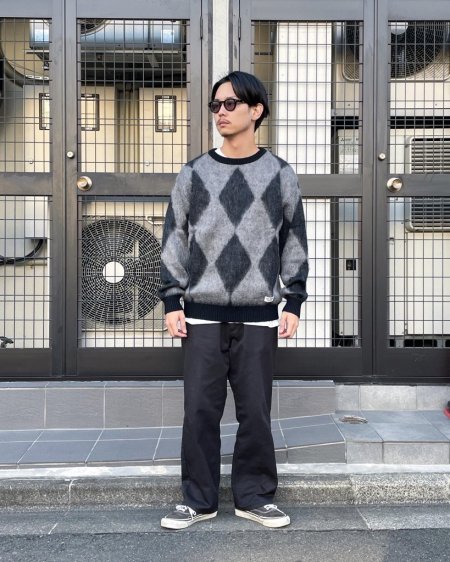 WACKO MARIA (ワコマリア) DIAMOND MOHAIR CREW NECK SWEATER ...