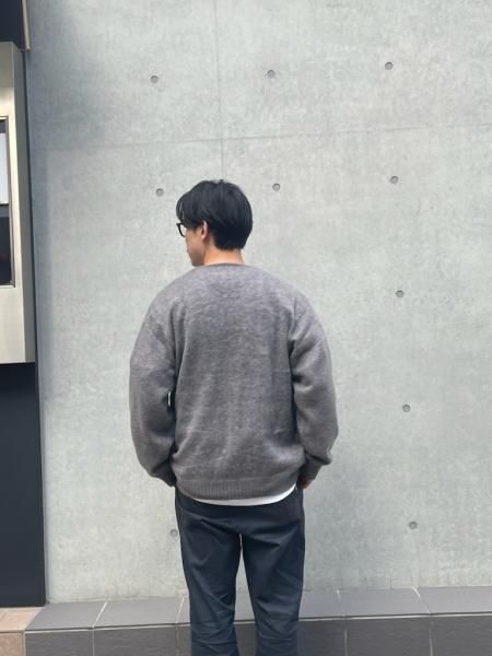 WACKO MARIA (ワコマリア) MOHAIR CARDIGAN ( TYPE-2 ) (ロゴ刺繍モヘアカーディガン) GRAY