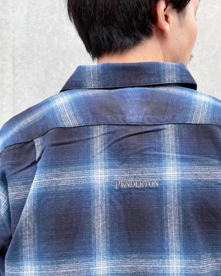 DELUXE (デラックス) PENDLETON × DELUXE SHIRTS (オンブレチェックワークシャツ) BLUE